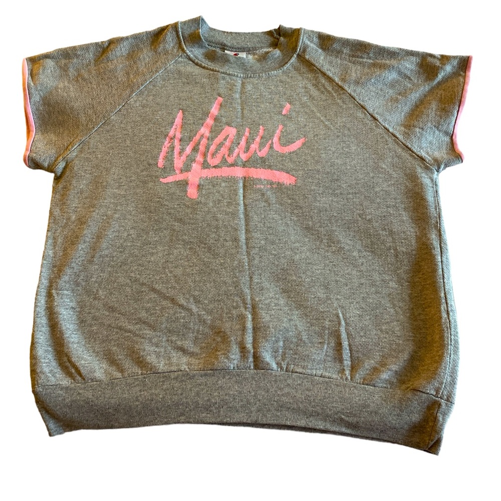 Vintage Gray Maui Cap Sleeve Sweatshirt